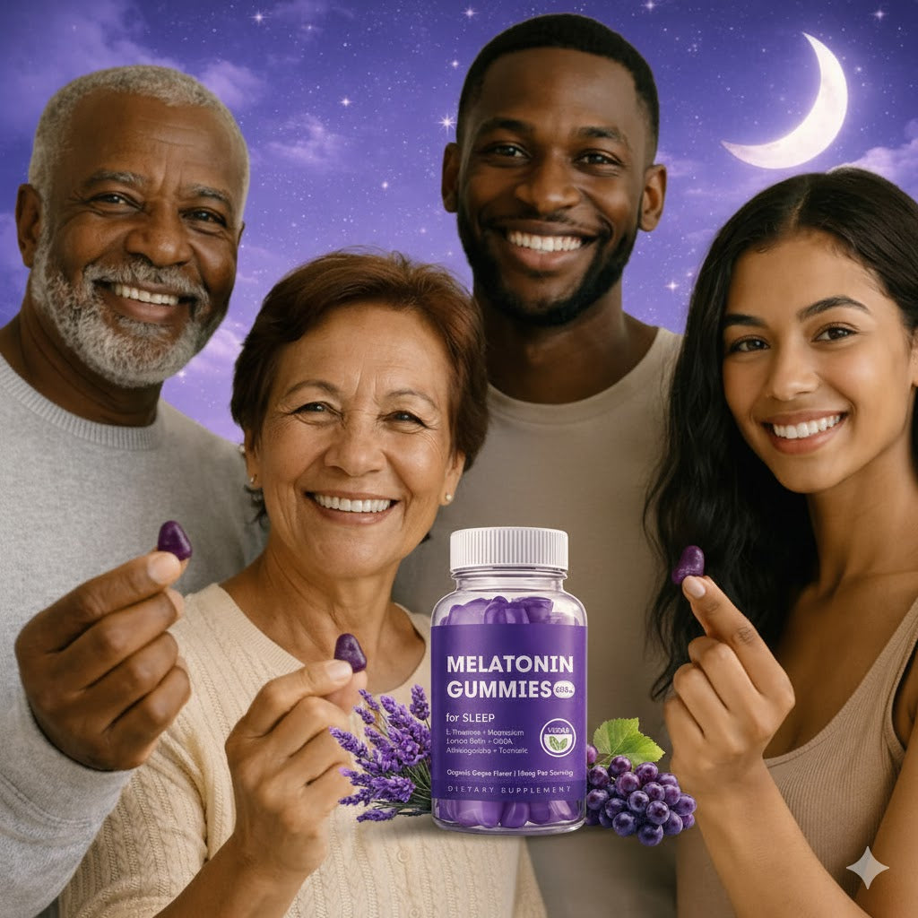 Gummies du Sommeil à la Mélatonine, Retrouve des nuits profondes. Réveille-toi productif.