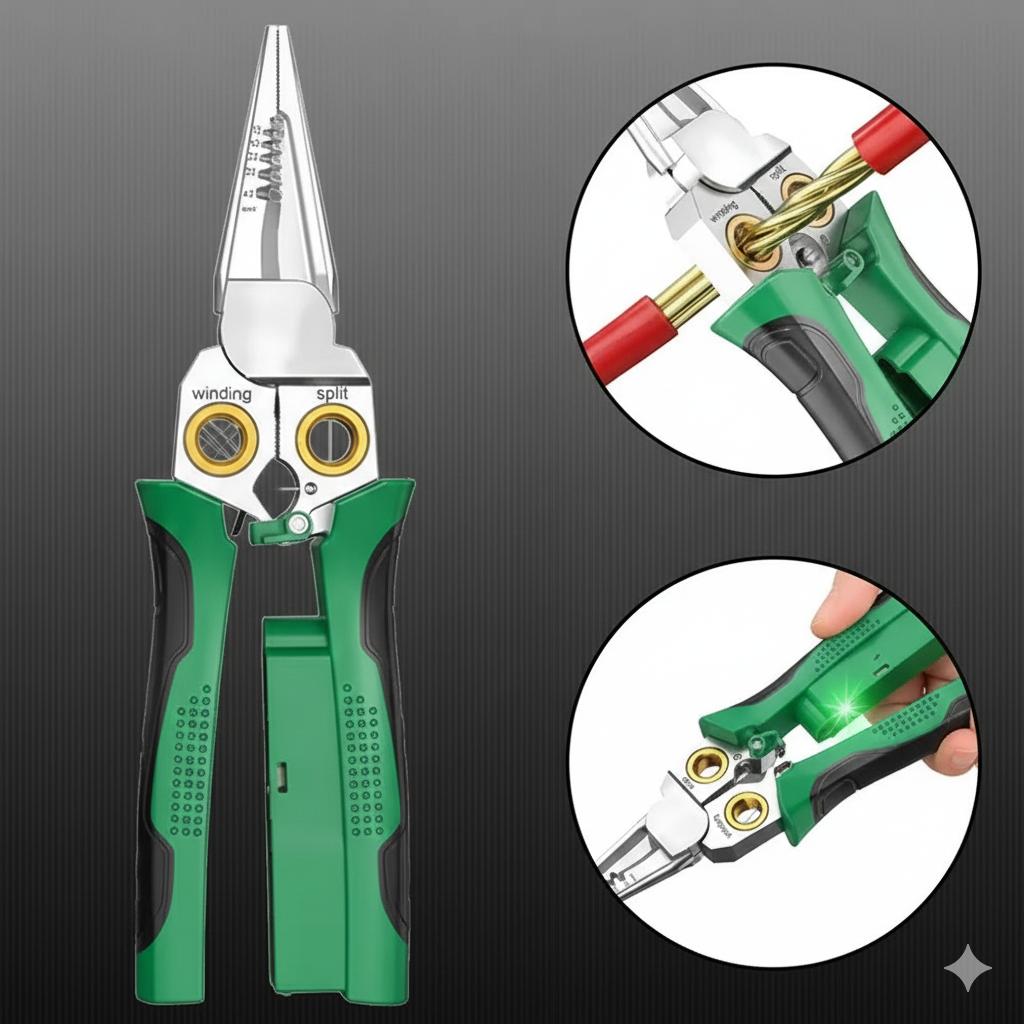 MultiTool Pro 8-en-1 – Le Dénudeur Intelligent Avec Testeur Intégré